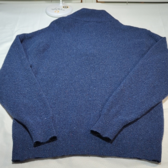 Orvis Men's Navy Zip-Up Sweater 100% WOOL... AMAZING!!! - Picture 7 of 14